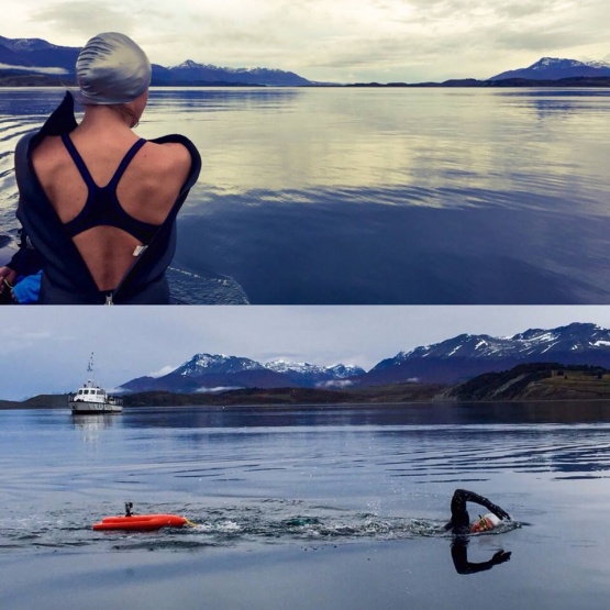 Alejandra Broglia hizo historia al cruzar a nado el Canal de Beagle