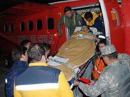 Evacuación aeromédica desde Puerto Williams